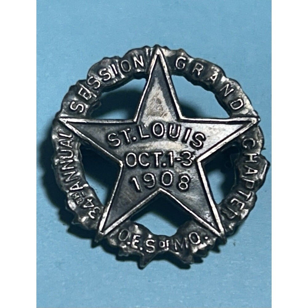 1908 Order of the Eastern Star Grand Chapter Missouri 34th Session Pin